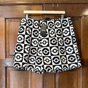 POKÉ BALL Allover Black & White Men’s Shorts 3X Swim Atsuko Pokemon Pool Beach